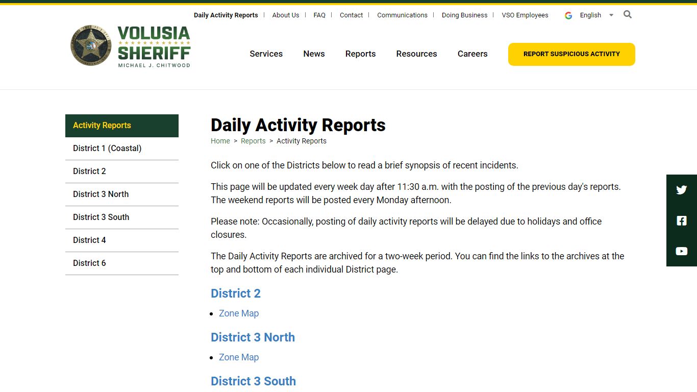 Daily Activity Reports | VSO - origin.volusiasheriff.gov